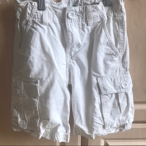 United Colors Of Benetton Other - White Benetton Boys Cargo Shorts